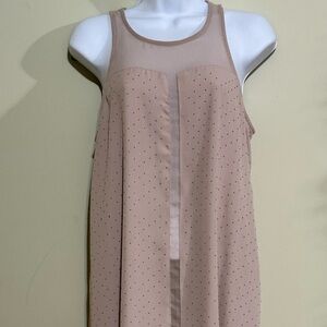 Sheer Sleeveless Polka Dot tunic